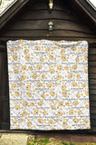 Golden Retriever Pattern Print Design 04 Premium Quilt