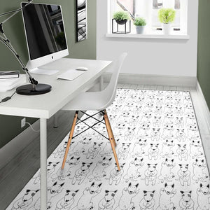 Bull Terrier Pattern Print Design 02 Area Rug