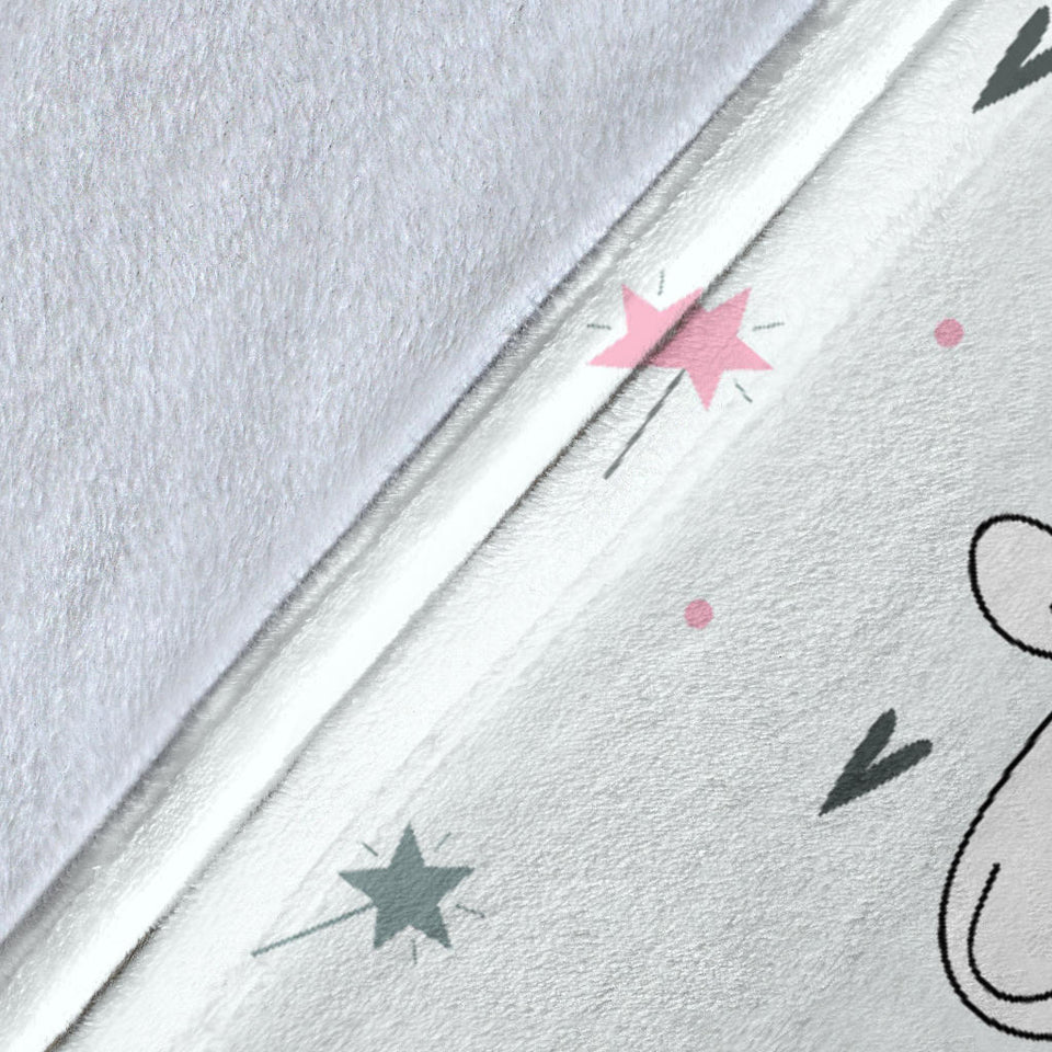 Cute Goat Design Pattern Premium Blanket