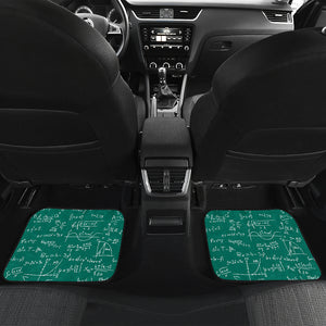 Math Pattern Print Design 01 Front and Back Car Mats