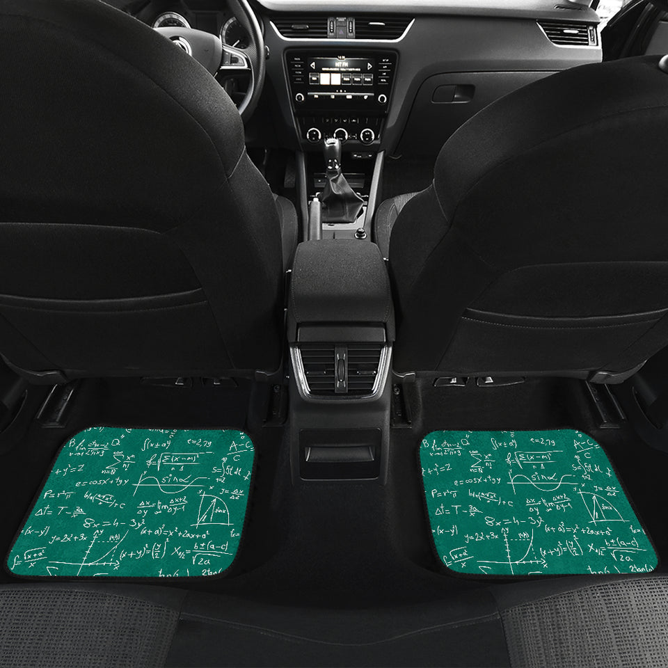 Math Pattern Print Design 01 Front and Back Car Mats