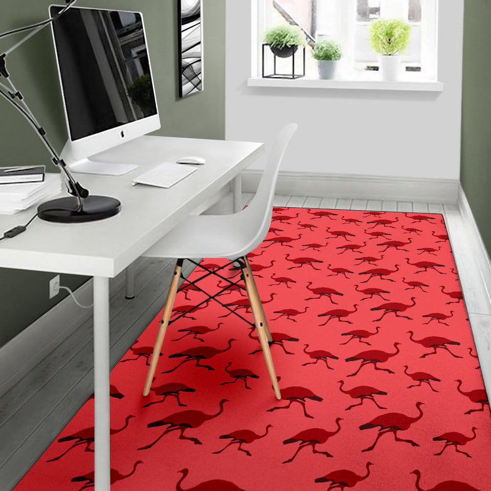 Ostrich Pattern Print Design 03 Area Rug