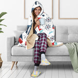 Cute Color Paper Sailboat Pattern Hooded Blanket