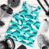 Dolphin sea pattern Men Tank Top