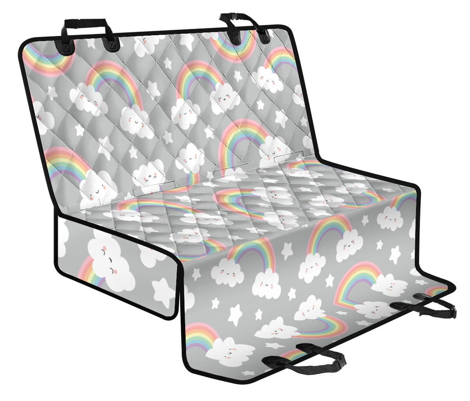 Cute Rainbow Clound Star Pattern Dog Car Seat Covers