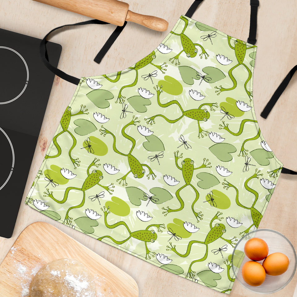 Cute Frog Dragonfly Pattern Adjustable Apron