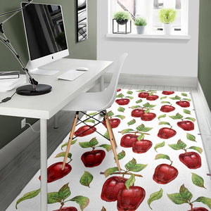 Red Apples Pattern Area Rug