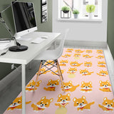 Cute Shiba Inu Dog Pattern  Area Rug