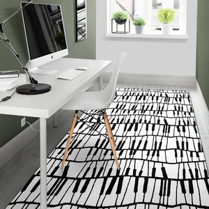 Piano Pattern Print Design 03 Area Rug