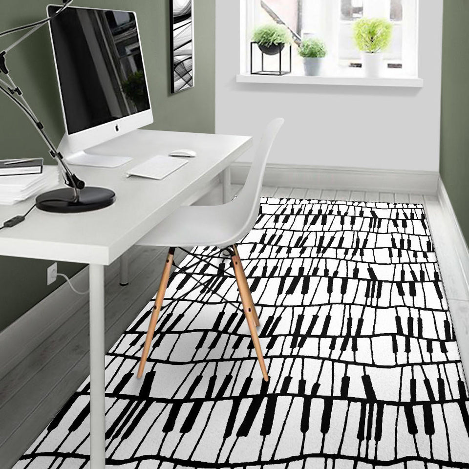 Piano Pattern Print Design 03 Area Rug