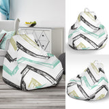 Zigzag  Chevron Paint Pattern Bean Bag Cover