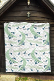 Crocodile Diver Pattern Premium Quilt