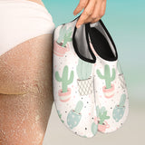 Pastel Colorcactus Pattern Copy Aqua Shoes