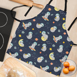 Cute Sloth Astronaut Star Planet Rocket Pattern Adjustable Apron