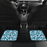 Hibiscus Pattern Print Design 04 Front and Back Car Mats
