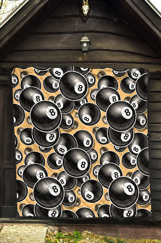 Billiard Ball Pattern Print Design 04 Premium Quilt