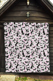 Greyhound Pattern Print Design 02 Premium Quilt