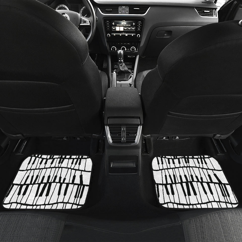 Piano Pattern Print Design 03 Front and Back Car Mats
