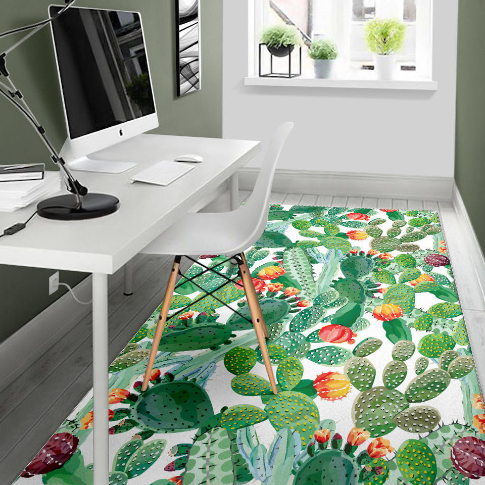 Cactus Design Pattern  Area Rug