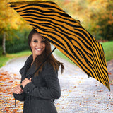 Bengal Tigers Skin Print Pattern Background Umbrella