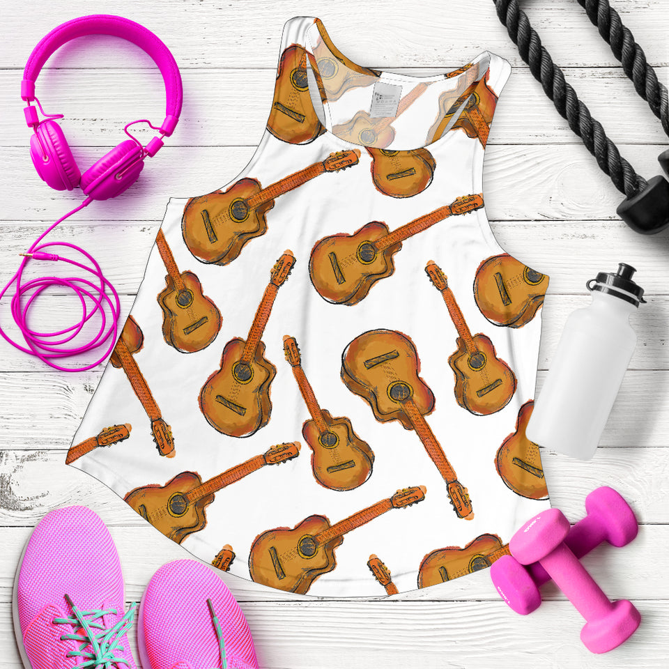 Paint Guitar Pattern Women Racerback Tank Top
