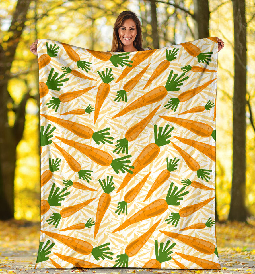 Carrot Pattern Print Design 01 Premium Blanket