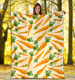 Carrot Pattern Print Design 01 Premium Blanket