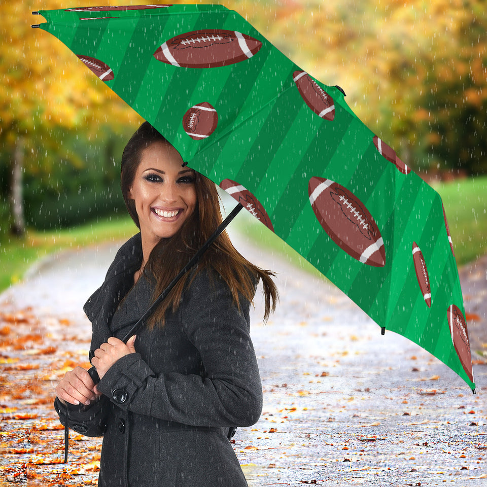 American Football Ball Field Background Umbrella