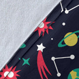 Colorful Space Pattern Planet Star Premium Blanket
