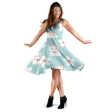 Maneki Neko Lucky Cat Sakura Sleeveless Midi Dress