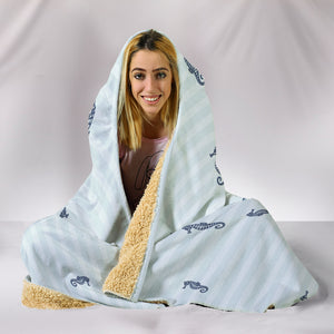 Custom Hoodie Blanket - Seahorse Sea