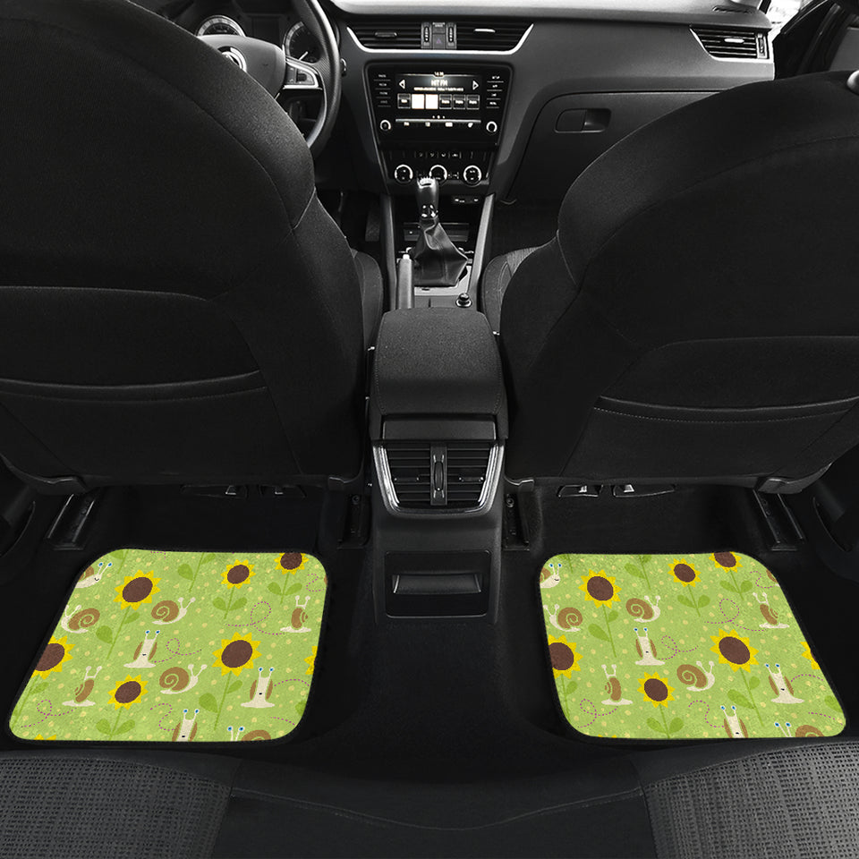 Snail Pattern Print Design 01 Front and Back Car Mats