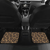 Coffee Bean On Brown Background Front And Back Car Mats