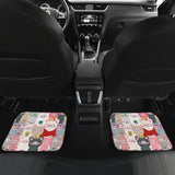 Pig Pattern Print Design 02 Front and Back Car Mats