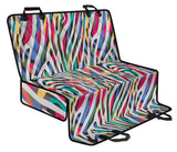 Colorful Zebra Skin Pattern Dog Car Seat Covers