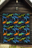 Colorful Shark Premium Quilt