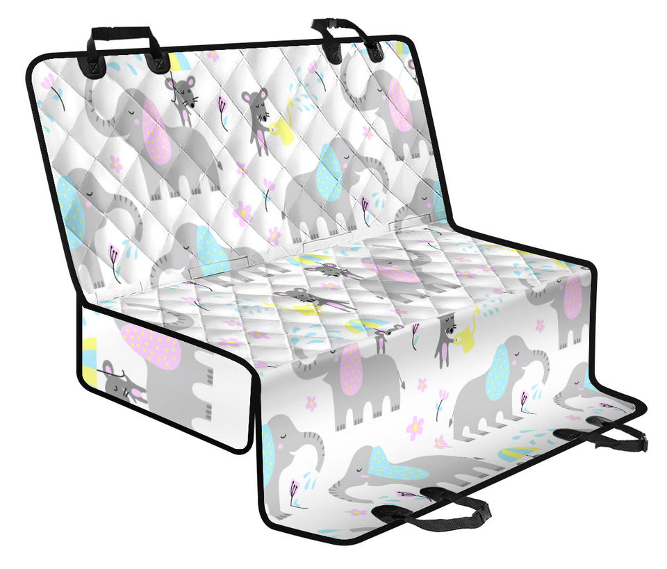 Cute Elephant Mouse Pattern Dog Car Seat Covers