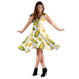 Corn Pattern Print Design 05 Sleeveless Midi Dress