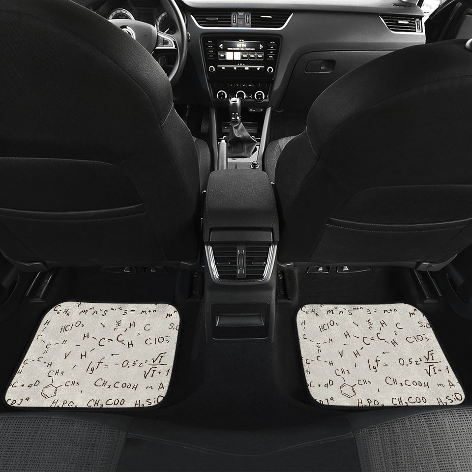 Chemistry Periodic Table Pattern Print Design 04 Front and Back Car Mats