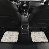 Chemistry Periodic Table Pattern Print Design 04 Front and Back Car Mats