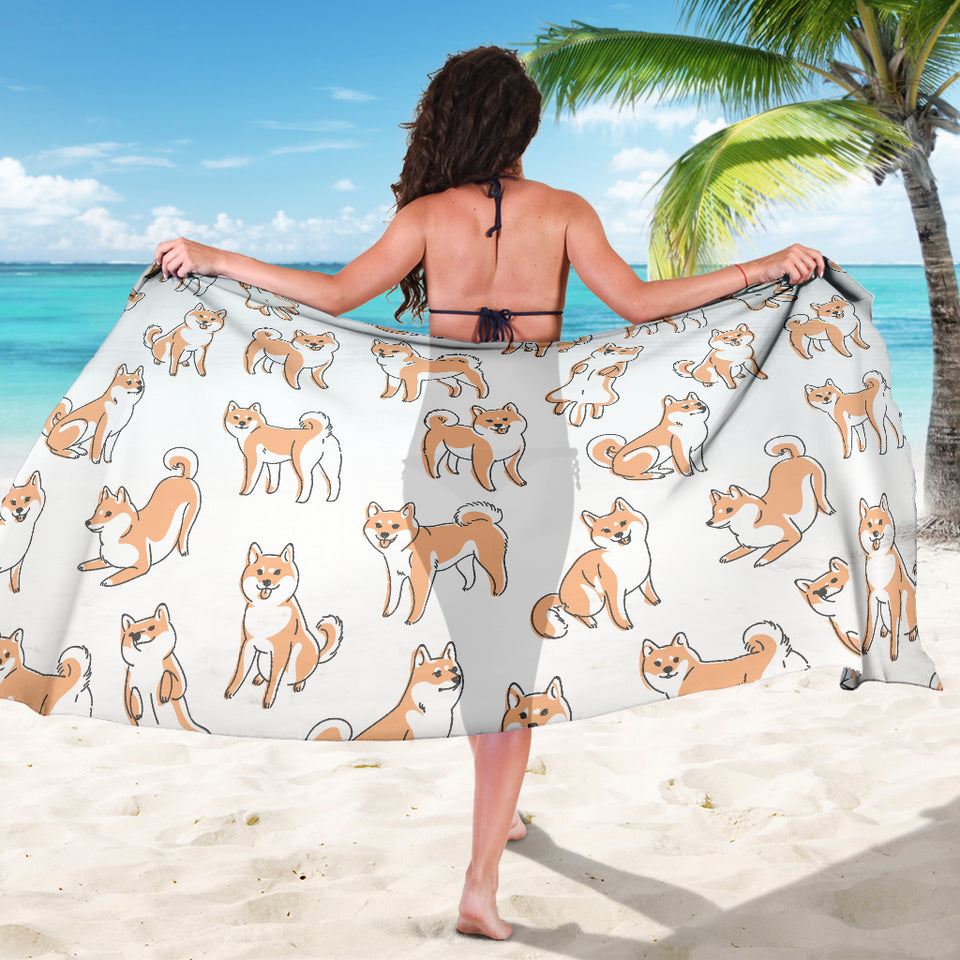 Shiba Inu Dog Pattern Sarong