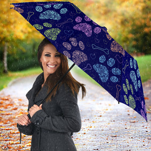 Dog Paws Pattern Print Design 02 Umbrella