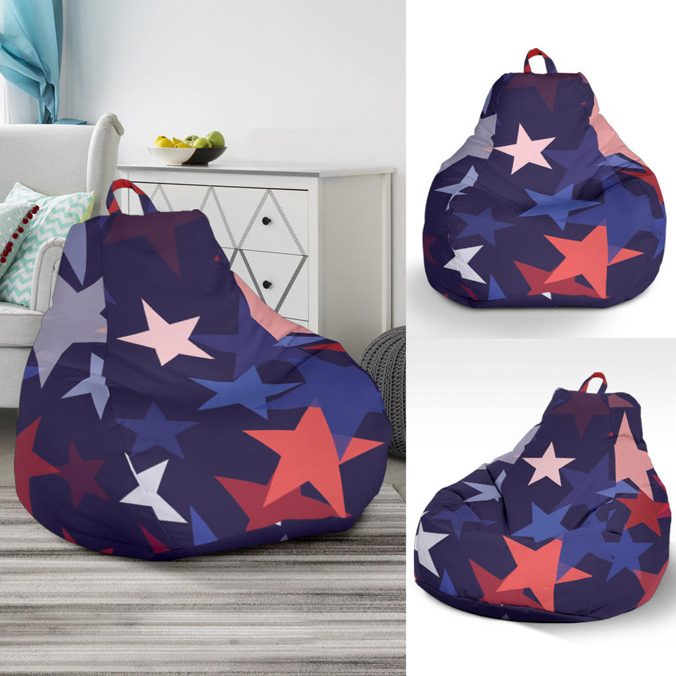 Red Blue Star Pattern Bean Bag Cover