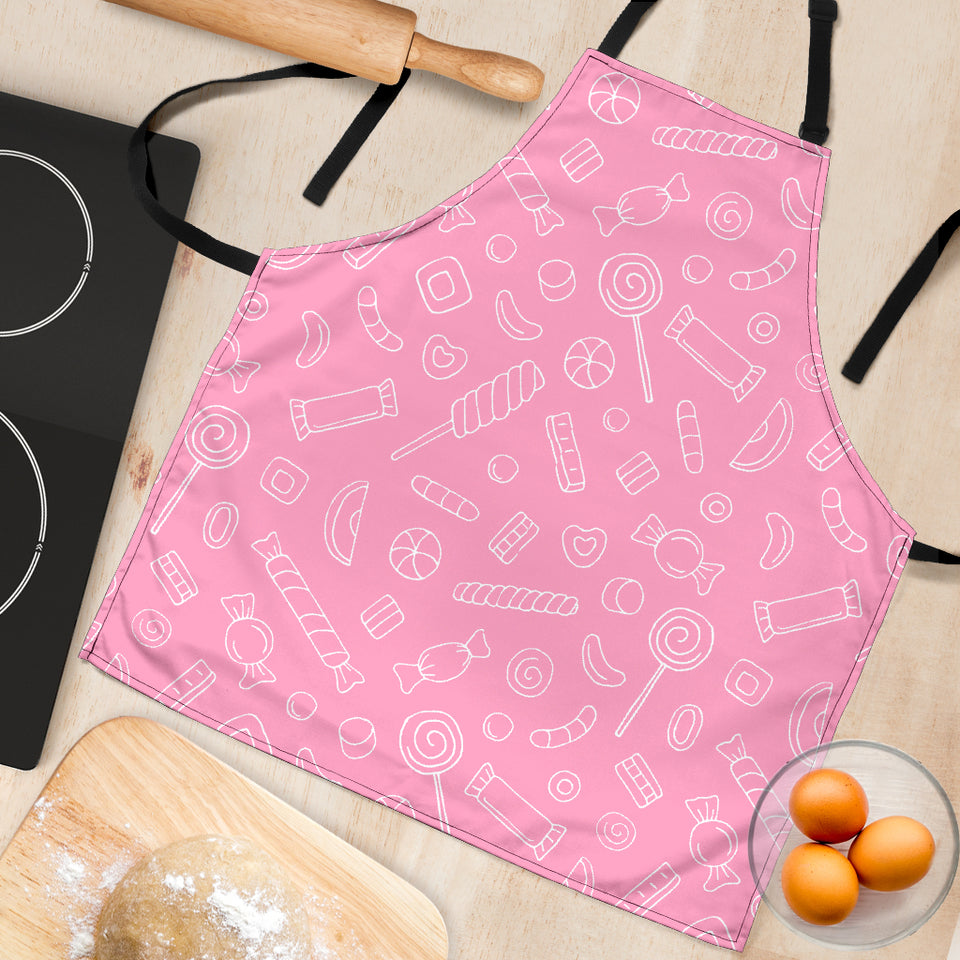 Sweet Candy Pink Background Adjustable Apron