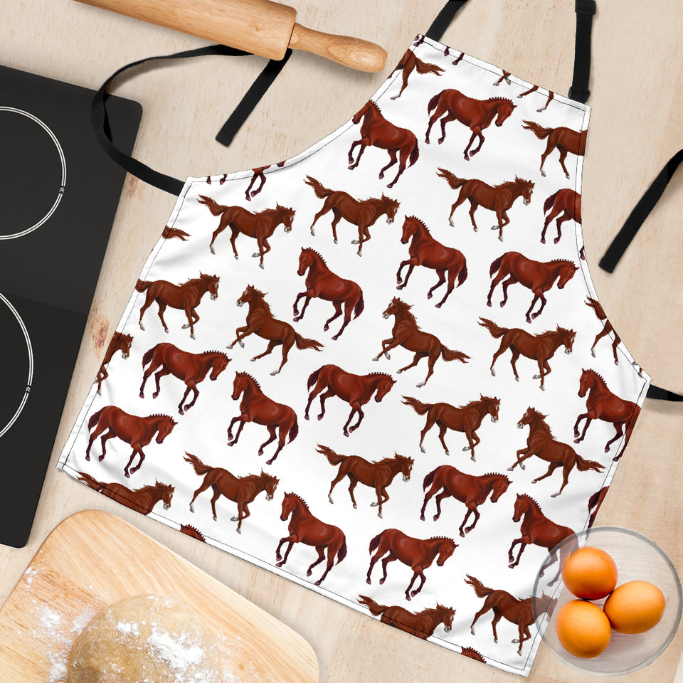 Horses Running Pattern Background Adjustable Apron