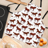 Horses Running Pattern Background Adjustable Apron