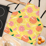 Grapefruit Yellow Background Adjustable Apron