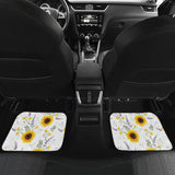 Beautiful Sunflowers Pattern Front And Back Car Mats