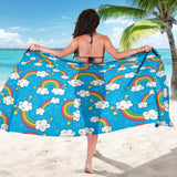 Rainbows Sky Clouds Pattern Sarong
