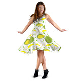 Durian Pattern Background Sleeveless Midi Dress